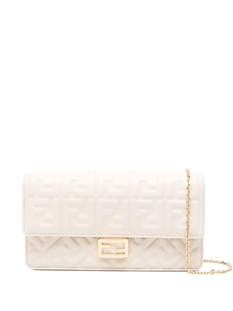 FENDI Baguette logo-plaque quilted clutch bag - Neutrals - zdjęcie produktu nr 1