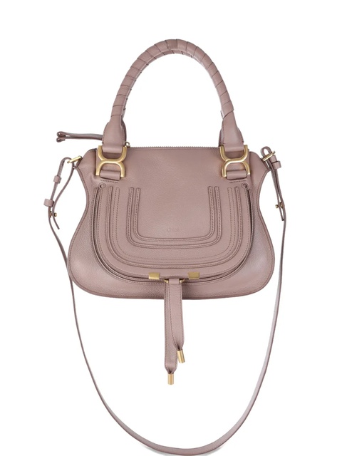 Chloé small Marcie leather tote bag - Pink - zdjęcie produktu nr 1