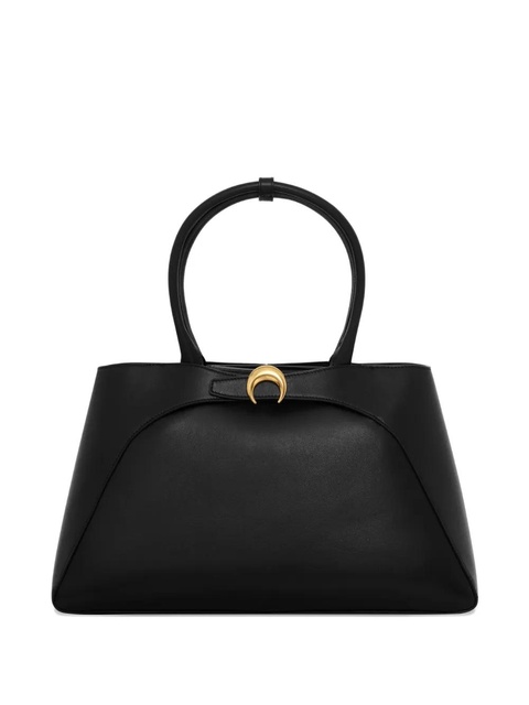 Marine Serre large Aurora smooth-leather tote bag - Black - zdjęcie produktu nr 1