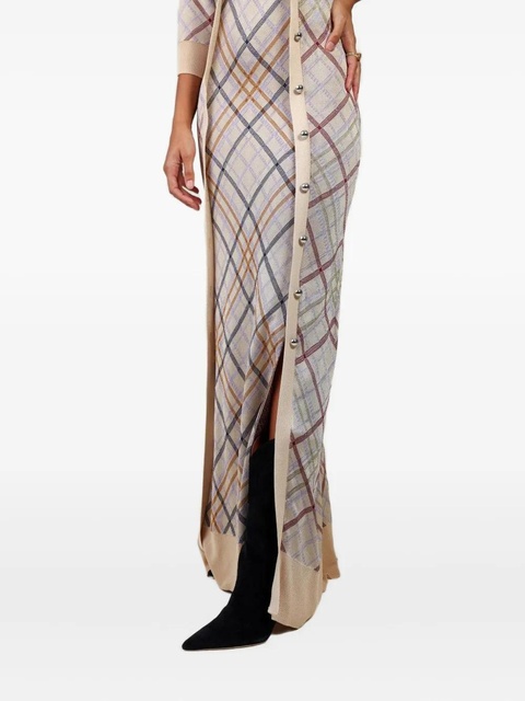 Rabanne checked cardigan dress - Neutrals - zdjęcie produktu nr 2