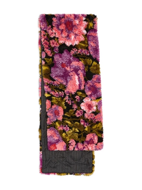 DRIES VAN NOTEN shearling-jacquard scarf - Pink - zdjęcie produktu nr 2