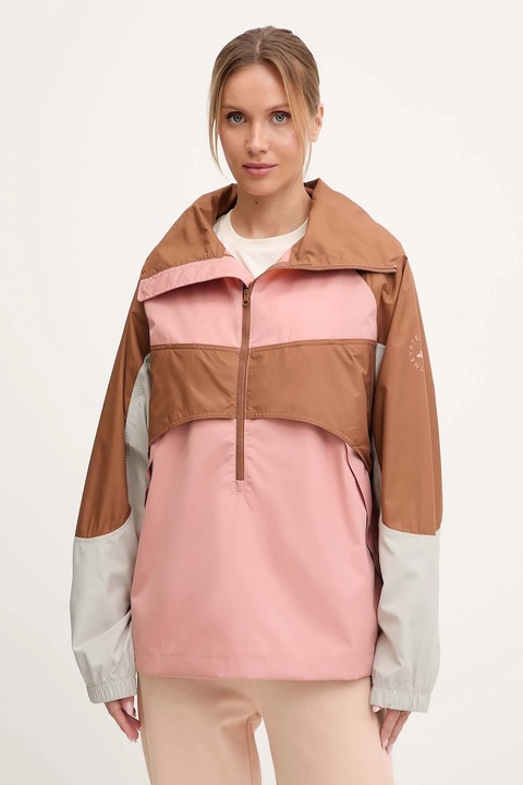 adidas by Stella McCartney kurtka kolor pomarańczowy przejściowa oversize JX4334 - zdjęcie produktu nr 1