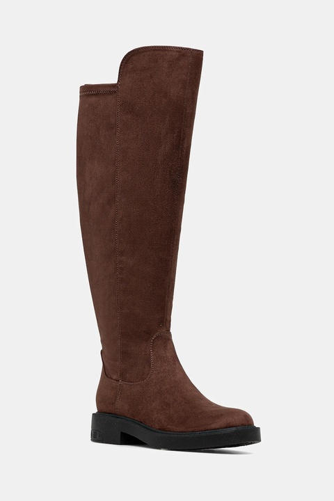 Guess kozaki FYZA2 damskie kolor brązowy na płaskim obcasie FLFF2Z ESU11 - zdjęcie produktu nr 1