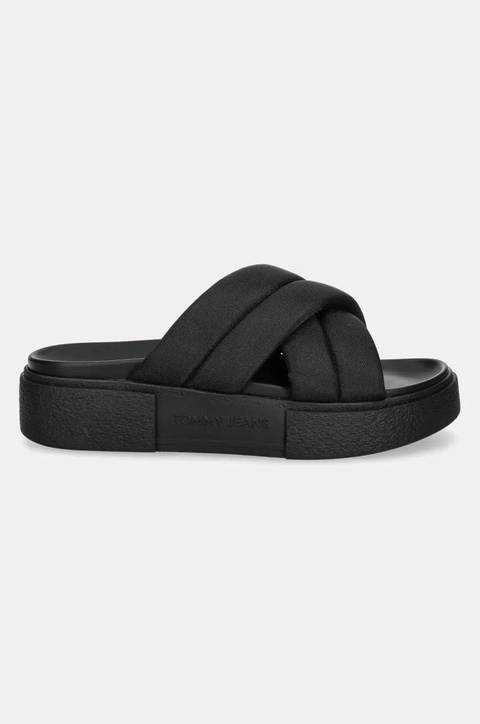 Tommy Jeans klapki FLATFORM SANDAL damskie kolor czarny na platformie EN0EN02775 - zdjęcie produktu nr 2