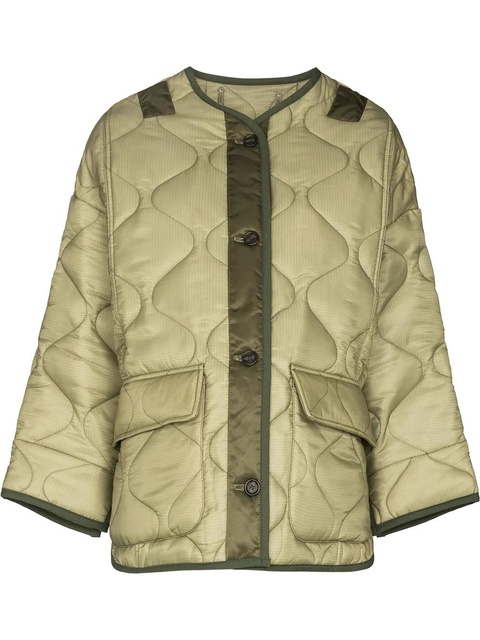 The Frankie Shop Teddy oversized quilted jacket - Green - zdjęcie produktu nr 1