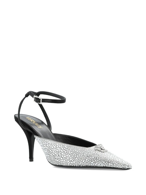 Versace 85mm Crystal La Medusa slingback pumps - Silver - zdjęcie produktu nr 2