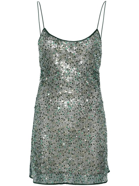 Oséree sequined mesh minidress - Green - zdjęcie produktu nr 1