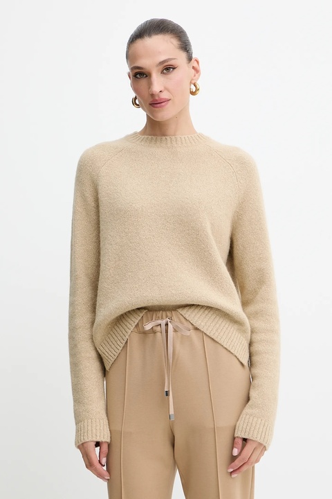 BOSS sweter z domieszką wełny damski kolor beżowy 50478315 - zdjęcie produktu nr 1
