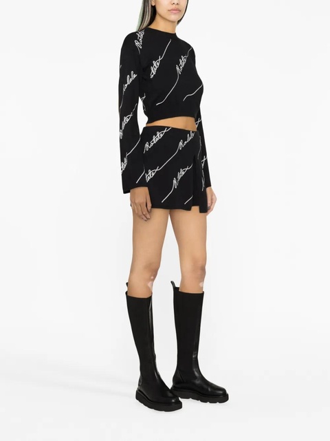 ROTATE BIRGER CHRISTENSEN logo-embellished cropped jumper - Black - zdjęcie produktu nr 2