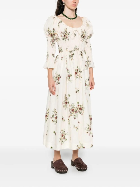 DÔEN Kaira floral-print maxi dress - Neutrals - zdjęcie produktu nr 2