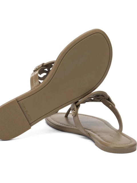 Tory Burch Miller cut-out leather flat sandals - Brown - zdjęcie produktu nr 2