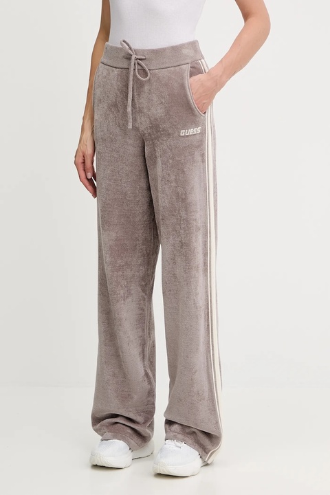 Guess spodnie dresowe EMILIA damskie kolor beżowy z aplikacją V5BB09 Z1170 - zdjęcie produktu nr 1