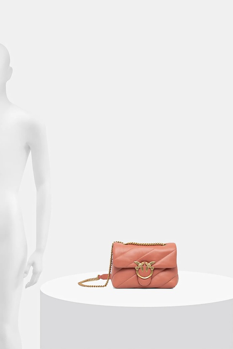 Pinko torebka skórzana kolor różowy 100039 A0F2 - zdjęcie produktu nr 2