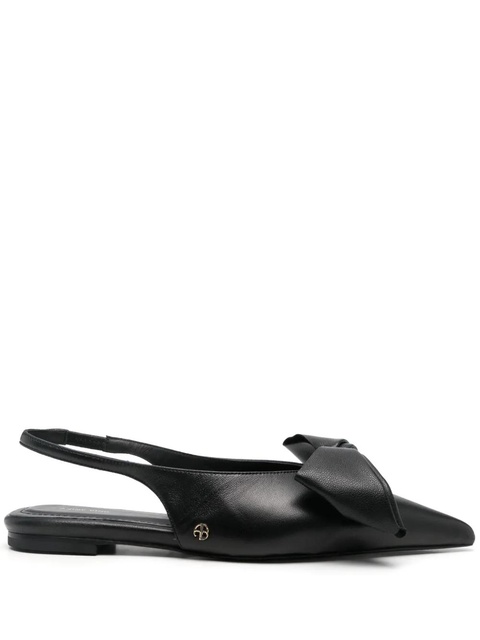 ANINE BING bow-detail ballet flats - Black - zdjęcie produktu nr 1
