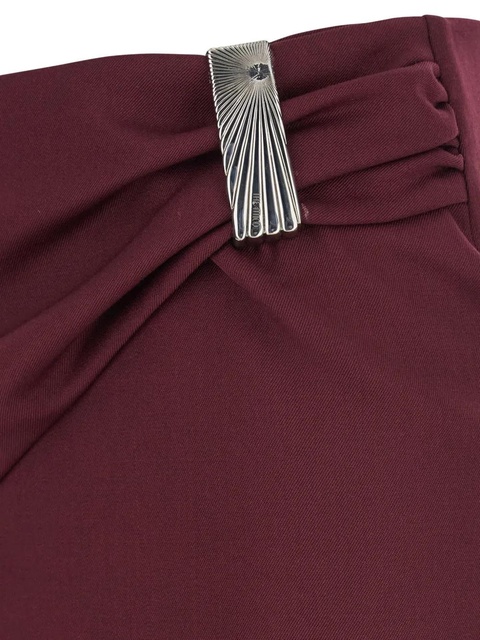 The Attico draped-front midi skirt - Red - zdjęcie produktu nr 2