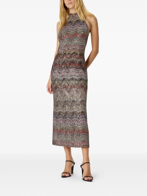 Missoni sequin-embellishment halter-neck midi dress - Neutrals - zdjęcie produktu nr 2