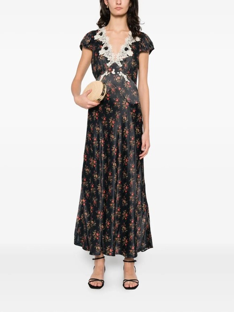 DÔEN Coraline lace flower midi dress - Black - zdjęcie produktu nr 2