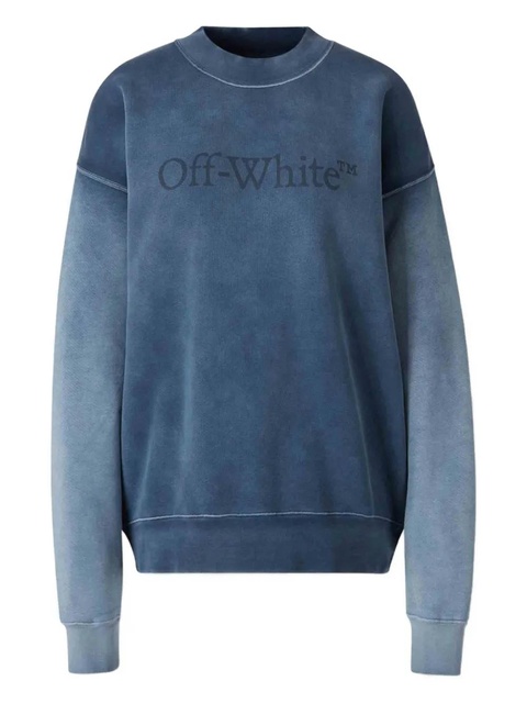 Off-White logo cotton sweatshirt - Blue - zdjęcie produktu nr 1
