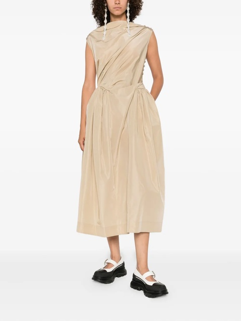 Simone Rocha draped-detail midi dress - Neutrals - zdjęcie produktu nr 2