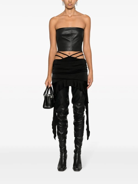 MISBHV cut-out asymmetric ruched miniskirt - Black - zdjęcie produktu nr 2