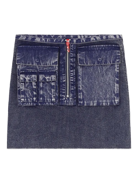 Diesel M-Meryn zip-front pocket mini skirt - Blue - zdjęcie produktu nr 1