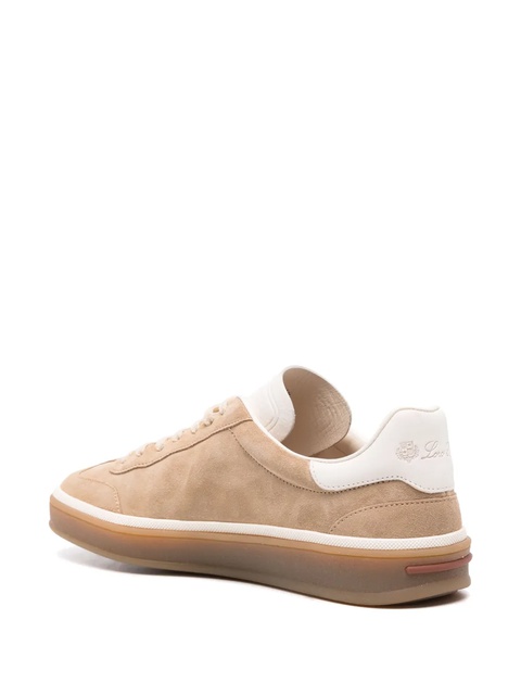 Loro Piana Tennis lace-up suede sneakers - Neutrals - zdjęcie produktu nr 2