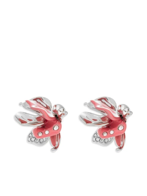 Marni flower-motif crystal-embellished earrings - Silver - zdjęcie produktu nr 1