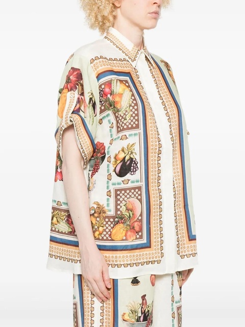 ALEMAIS Mercado fruit-print short-sleeve shirt - White - zdjęcie produktu nr 2