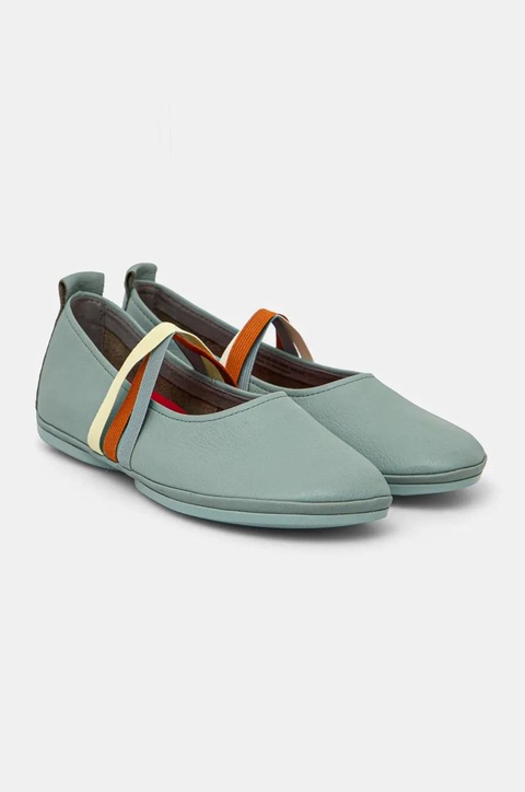 Camper baleriny skórzane TWS damskie kolor turkusowy K201665-008 - zdjęcie produktu nr 1