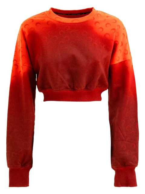 Marine Serre cropped sweatshirt - Red - zdjęcie produktu nr 1