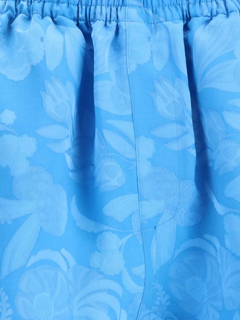 Balenciaga floral-print elastic-waist shorts - Blue - zdjęcie produktu nr 2