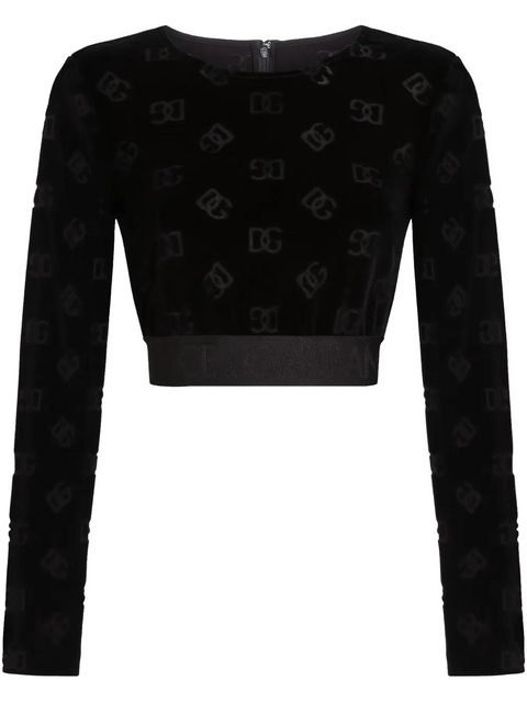 Dolce & Gabbana DG-jacquard sweatshirt - Black - zdjęcie produktu nr 1