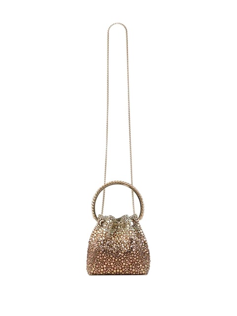 Jimmy Choo Bon Bon crystal-embellished mini bag - Gold - zdjęcie produktu nr 1