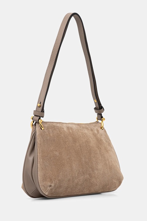 Pollini torebka skórzana kolor zielony PC4407PP0N QD1 - zdjęcie produktu nr 1