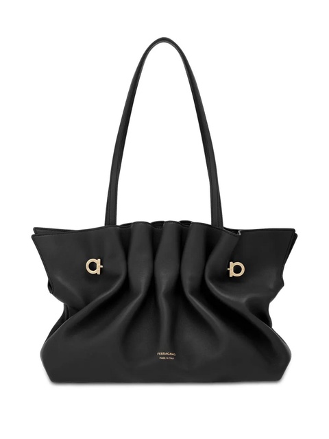 Ferragamo medium Soft shoulder bag - Black - zdjęcie produktu nr 1