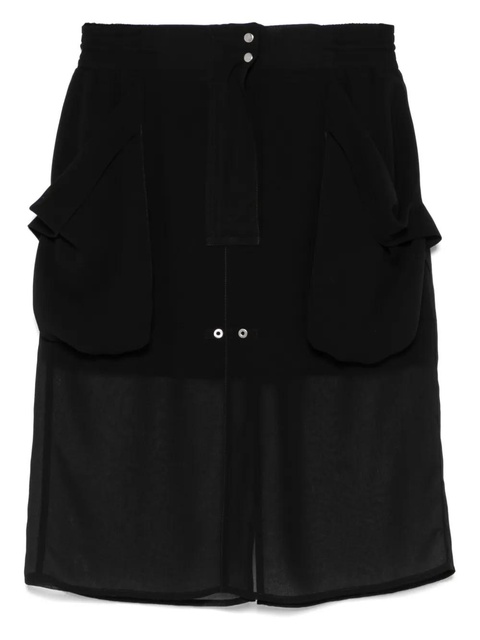 PINKO sheer-panels midi skirt - Black - zdjęcie produktu nr 1