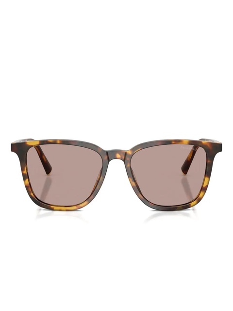 Miu Miu Eyewear tortoiseshell-pattern square-frame sunglasses - Brown - zdjęcie produktu nr 1