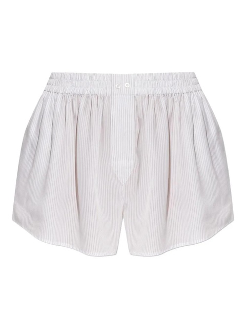 Alexander Wang pinstripe elastic-waist shorts - White - zdjęcie produktu nr 1