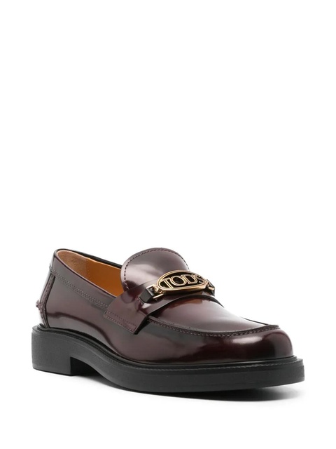 Tod's logo-plaque loafers - Red - zdjęcie produktu nr 2