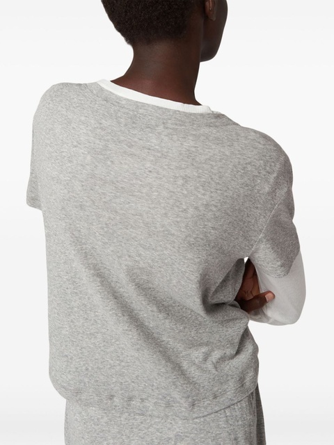 Miu Miu logo-patch T-shirt - Grey - zdjęcie produktu nr 2