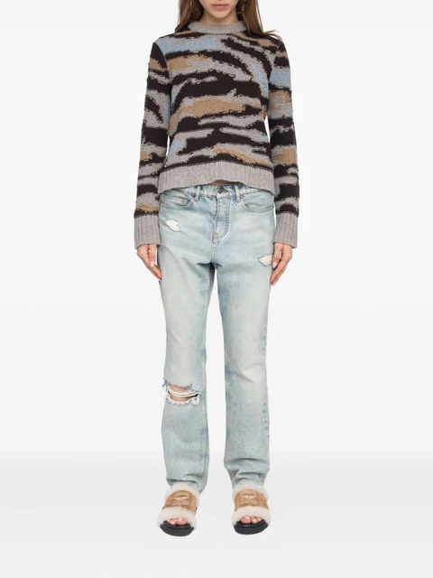 Zadig&Voltaire Malty patterned crew-neck sweater - Brown - zdjęcie produktu nr 1