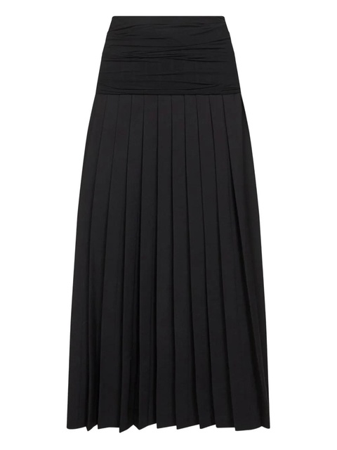MM6 Maison Margiela pleated tulle-panel skirt - Black - zdjęcie produktu nr 1