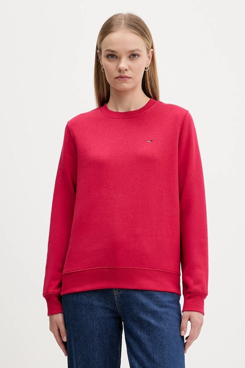 Tommy Jeans bluza damska kolor różowy gładka DW0DW19959 - zdjęcie produktu nr 1