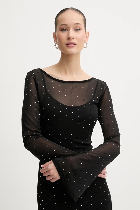 Never Fully Dressed sukienka kolor czarny maxi prosta NFDDR3122 - zdjęcie produktu nr 2