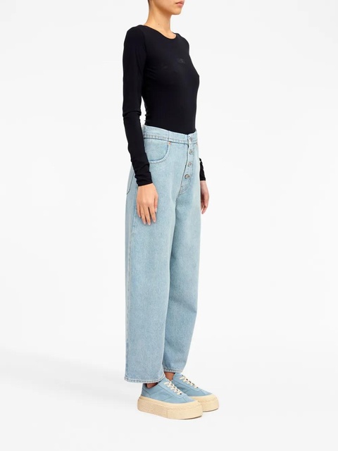 MM6 Maison Margiela mid-rise cropped jeans - Blue - zdjęcie produktu nr 2