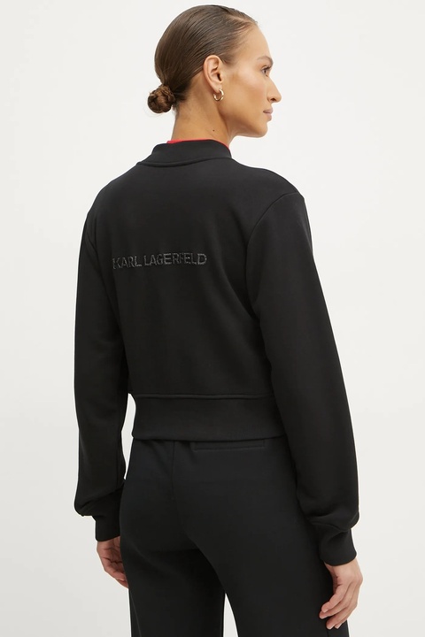 Karl Lagerfeld bluza damska kolor czarny gładka A1W20043 - zdjęcie produktu nr 1