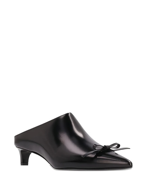 Jil Sander 25mm bow-detail leather mules - Black - zdjęcie produktu nr 1