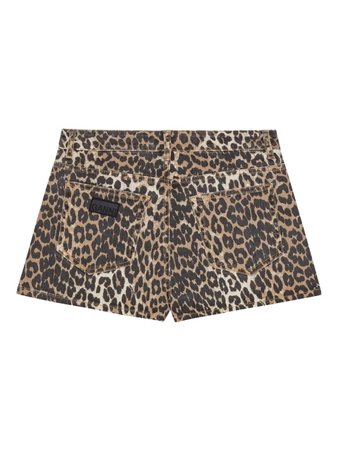 GANNI leopard-print shorts - Black - zdjęcie produktu nr 2