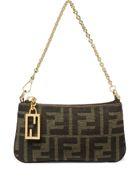 FENDI mini Baguette jacquard chain pouch - Brown - zdjęcie produktu nr 1