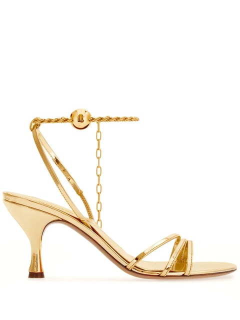 Ferragamo 70mm ankle-chain sandals - Gold - zdjęcie produktu nr 1